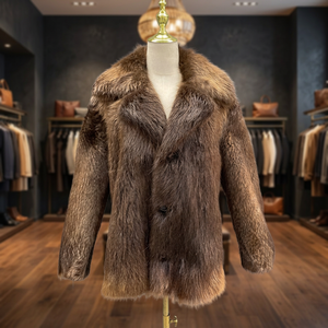 Veste d'hiver pour homme en fourrure de renard véritable avec capuche, design classique personnalisé, grande taille, imperméable, avec rembourrage en duvet à 80% - Product Image 3