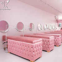 Beauté visage spa rose extensions de cils lit électrique table de massage