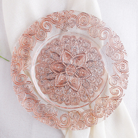Assiettes de Présentation de Luxe en Verre Cristal 13 Pouces pour Mariages et Fêtes - Offre Spéciale