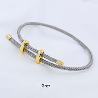 Bracelet en cordon tressé plaqué or 18 carats en laiton, résistant au ternissement, style Mob Wife, pour un usage quotidien