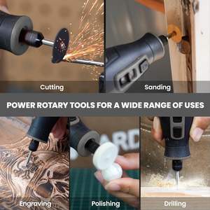 Mini Amoladora Inalámbrica de 3.7V, Kit de Herramientas Rotatorias con 80 Accesorios, Luz LED y Velocidad Variable para Bricolaje - Product Image 3