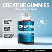 Gummies de créatine monohydrate OEM avec B12, L-Taurine, Cordyceps, 60 unités, Myrtille Framboise, Soutien Musculaire et Énergétique