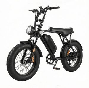 Vélo de montagne électrique avec cadre en acier carbone, pneus de 20 x 4 pouces, batterie lithium 48V10Ah et freins à disque hydrauliques doubles. - Product Image 1