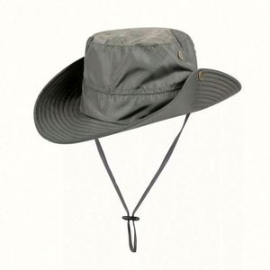 Chapeau de safari unisexe pour l'extérieur, protection UV estivale, pêche, voyage, cyclisme avec cordon de serrage - Product Image 5