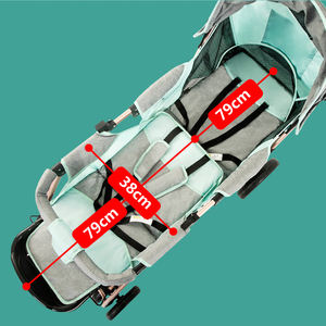 Nouveau 2022 4*7 "EVA roues avant universelles et <span class=keywords><strong>suspension</strong></span> dossier réglable gratuit jumeaux poussette, bébé poussette pour jumeaux - Product Image 4