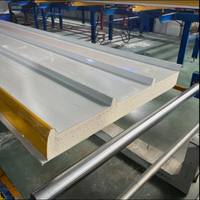 Toiture industrielle ignifuge en polyuréthane sandwich métallique 200mm/50mm pour immeuble de bureaux - Construction écologique insonorisante