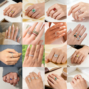 Bague de fiançailles et de mariage Starsgem personnalisée en or 9K 10K 14K 18K avec diamant ovale de laboratoire, style vintage et colonne romantique - Product Image 4