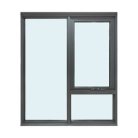 Ventanas Australianas de Doble Acristalamiento, Verticales, de Aleación de Aluminio, Resistentes a Impactos, con Toldo Plegable, Insonorizadas, Diseño Moderno y Deslizante
