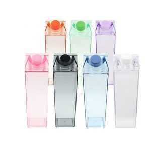 Bpa Free <b>Milk</b> Carton Shaped 500ml square Plastic Bottles <b>Milk</b> Carton Water Bottle - Product Image 2