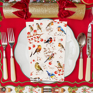 Huancai 20 pièces Floral oiseaux invités serviettes jetables <span class=keywords><strong>papier</strong></span> dîner <span class=keywords><strong>serviette</strong></span> salle de bain essuie-mains pour <span class=keywords><strong>anniversaire</strong></span> mariage fête fournitures - Product Image 5