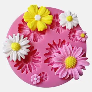 New 3D Flower Silicone Khuôn Fondant Craft Bánh Kẹo Sô Cô La Sugarcraft Ice Pastry Baking Tool Khuôn Xà Phòng Khuôn Bánh Trang Trí