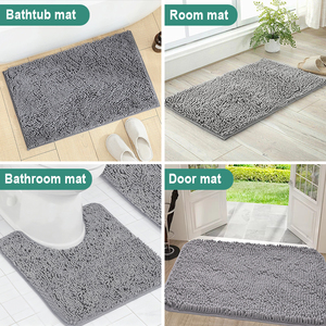 Set di tappeti da <span class=keywords><strong>bagno</strong></span> in ciniglia Ultra morbida <span class=keywords><strong>Tappetini</strong></span> da <span class=keywords><strong>bagno</strong></span> <span class=keywords><strong>3</strong></span> <span class=keywords><strong>pezzi</strong></span> Super assorbenti con supporto antiscivolo per una casa accogliente ed elegante 24 "* 16" - Product Image 6