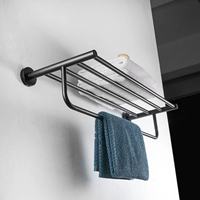 Ensemble d'étagères de salle de bain modernes et minimalistes en acier inoxydable 304, comprenant une brosse de toilette, un porte-serviettes, un rangement et un porte-mouchoirs