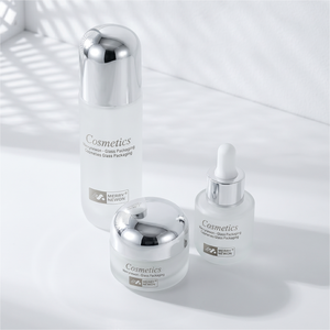 Bouteilles en verre cosmétiques MERRYNEWON, forme cylindrique, finition givrée, bouchon compte-gouttes, emballage haut de gamme pour soins de la peau - Product Image 3