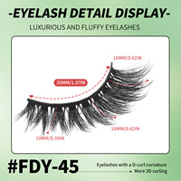 5 paires de faux cils volumineux et naturels, cils bouclés épais, style maquillage spectaculaire, réutilisables, faits à la main