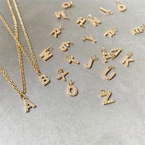 Collar de Joyería de Moda de Acero Inoxidable con Colgante de Zirconia con Letras Iniciales Personalizadas DIY, Última Tendencia 2024, Venta al por Mayor 2024 - Product Image 5