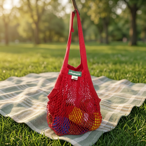 Bolsa de Playa de Malla de Poliéster Colorida, Plegable y Ligera, para Guardar Juguetes, para Niños, Proveedor Mayorista - Product Image 1