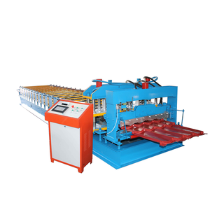 เครื่องขึ้นรูปม้วนแผงหลังคาเหล็กเคลือบกระเบื้องเหล็กโลหะแบบกลุ่มอัตโนมัติ - Product Image 5