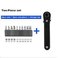 Jeu de 8 embouts de tournevis à cliquet Torx de 1/4 pouces à 90 degrés Poignée en acier chromé de qualité bricolage Support OEM personnalisé