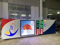 Panneau d'affichage des prix de la station-service, pylône de station-service, écran numérique LED, signalisation publicitaire, pylône pour l'affichage des prix