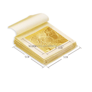 ราคาโรงงานแท้ 99% จัดส่งรวดเร็ว 100 ใบ ทองคําเปลว 24k ผิวหน้างาม ทองคํา - Product Image 4