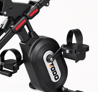 Vélo d'exercice pliable 2-en-1 X-Bike pour l'équitation, vélo d'appartement d'intérieur avec écran LCD