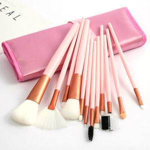 2024 directo de fábrica ODM juego de brochas de maquillaje mango largo buena calidad 12 Uds brochas cosméticas portátiles estuche de belleza bolsa precio <span class=keywords><strong>barato</strong></span> - Product Image 6