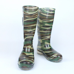Botas de Lluvia de Goma de Caña Alta con Camuflaje para Hombre, Antideslizantes, de Tacón Bajo y Reforzadas, para Trabajo y Minería, Linyi Shandong - Product Image 2