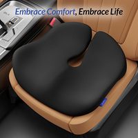 Coussin de siège en mousse à mémoire de forme pour chaise de bureau, soulagement ergonomique des douleurs dorsales et du coccyx, compressé sous vide