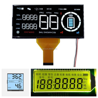 TN6-digit kustom 7 segmen layar LCD hitam latar belakang teks putih tampilan industri kode segmen dapat disesuaikan