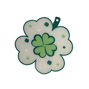 Sous-verre en silicone écologique personnalisé, motif trèfle à quatre feuilles et fleurs de cerisier, résistant à la chaleur, avec rangement intégré - Product Image 5