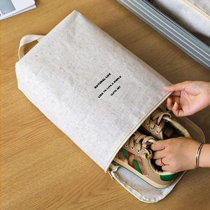 กระเป๋าถือสำหรับเดินทางกันฝุ่นสำหรับรองเท้ากระเป๋าใส่รองเท้ากีฬาเป็นมิตรกับสิ่งแวดล้อมพิมพ์โลโก้ได้ตามต้องการ - Product Image 4