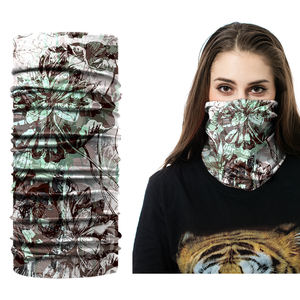 Noir Orange Plain Tie Dye Rouge Blanc Blanc Bandana FaceMask Neck Gaitor - Product Image 6