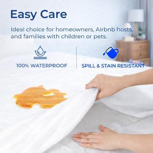 Protège-matelas en tissu éponge hypoallergénique, doux, respirant et imperméable - Product Image 3