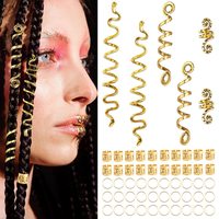56 pièces d'accessoires capillaires tressés de style ethnique celtique, épingles à cheveux en spirale, pour tresses africaines et perruques