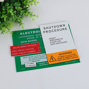 Label Manufacture Manufacture Custom Plastic Traffolyte Double Color Label Kits Plastic Engraved ABS Solar Label Tag