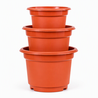 Pot de fleurs moderne en plastique de 1 gallon avec trou de drainage, pour pépinière, usage intérieur/extérieur, à poser au sol