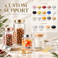 Complément alimentaire de qualité alimentaire 30ml 60ml 100ml 120ml 150ml Bouteille en verre à large ouverture pour capsules
