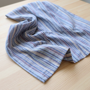 Handloom Woven Organic Khadi Cotton Fabric Medium Weight 105 GSM Striped Design Breathable Quick-Dry Eco-Friendly Garment Shirts - Product Image 1