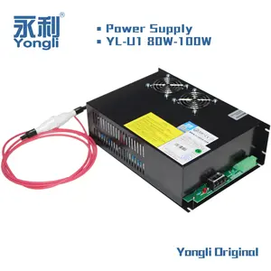 YONGLI Yueming เครื่องตัดเลเซอร์ Co2 1390,80W 100W 130W 150W 180W แหล่งจ่ายไฟเลเซอร์ Co2