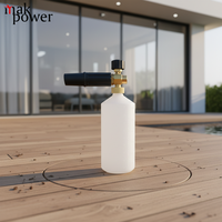 Lance à mousse pour nettoyeur haute pression Makpower avec bouteille de 1L, canon à mousse neige FNPT1/4", neuf, en plastique