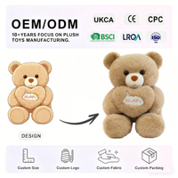 Jouets en peluche lestés personnalisables ODM en coton biologique, animaux en peluche doux en gros, faible MOQ, jouet en peluche personnalisé avec coussin chauffant en forme de cœur