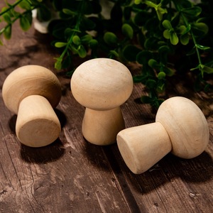 Wooden <b>Mushroom</b>-Shaped Toys 10-Pack For Children's DIY Early Education <b>Painting</b> Nature Theme American Country Style - Product Image 1