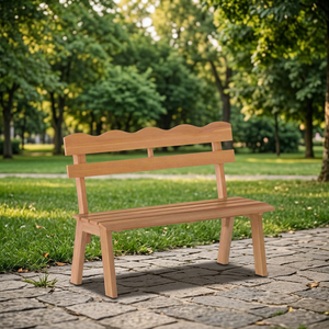 Solid Teak <b>Wood</b> Outdoor Garden <b>Bench</b> with Backrest Patio Parks Seating Furniture for Terrace Balcony Hotel Resort Modern - Product Image 2