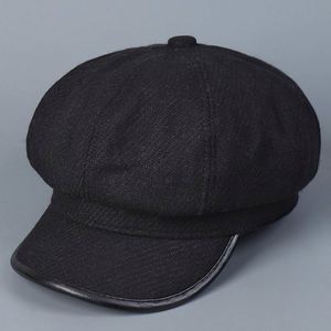 หมวกเบเร่ต์ผู้หญิงสไตล์เรโทรสุดหรู ดีไซน์ศิลปะสำหรับฤดูใบไม้ร่วงและฤดูหนาว แฟชั่นทันสมัย หมวกเบเร่ต์ทรงนิวส์บอยสำหรับผู้หญิง - Product Image 6