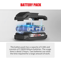 Ensemble de perceuse électrique au lithium 21V, perceuse à main sans balais, tournevis électrique 60Nm, multifonctionnel, rechargeable 60Nm