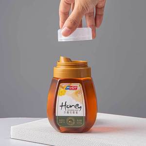 Nhà Máy Bán Buôn Nhựa Trong Suốt Mật Ong <span class=keywords><strong>Container</strong></span> Đôi Bìa 300G 500G 1000G Mật Ong Jar Bao Bì Chai - Product Image 4