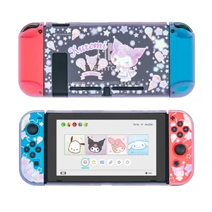 Sanrio PC 하드 보호 케이스 스크래치 방지 슬림 커버 케이스 Nintendo Switch 및 Joy-Con용 투명 보호 쉘