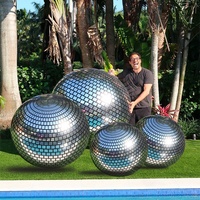 Boules sphériques en miroir gonflables en PVC pour événements géants, ballons en miroir disco gonflables colorés, décoration pour mariage et fête