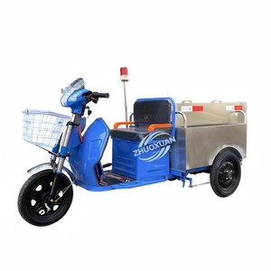 Triciclo Eléctrico Cerrado de Acero Inoxidable de 48V 580W, Camión de Recolección de Residuos con Volquete Hidráulico de 400L, Capacidad de Carga de 200-300 kg y Alcance de 90 km - Product Image 1